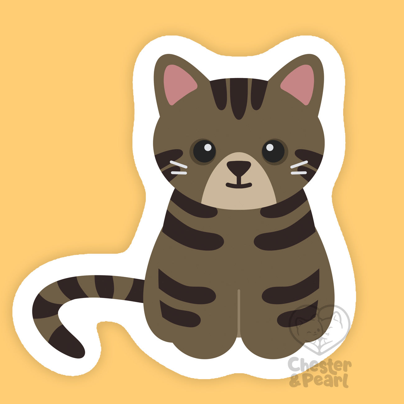 Tabby Cat in a Box 2.5x3-in. Vinyl Sticker – Chester & Pearl