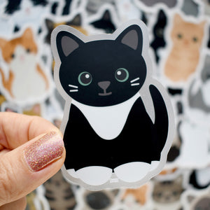 Looks Like My Cat! Black tuxedo cat sticker