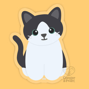 Looks Like My Cat! Gray and white bicolor cat sticker