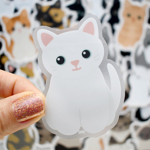 Looks Like My Cat! White cat sticker