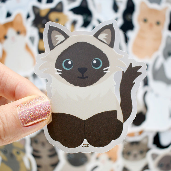 Looks Like My Cat! Seal point Siamese cat sticker