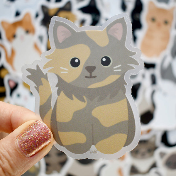 Looks Like My Cat! Dilute tortoiseshell cat sticker