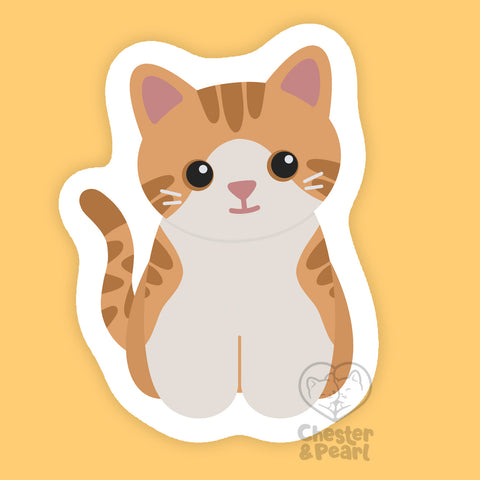 Orange Tabby Tuxedo Cat Pin or Magnet – Chester & Pearl
