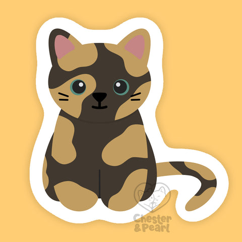 Looks Like My Cat! Tortie cat sticker