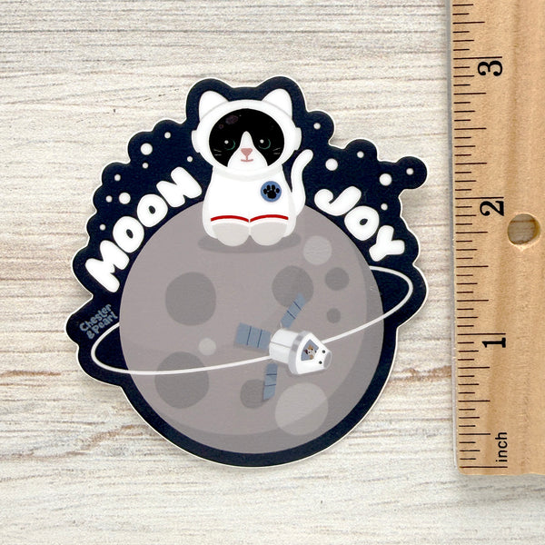 Moon Joy Cat Astronaut 3-in. Vinyl Sticker