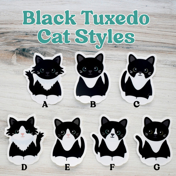 Looks Like My Cat! Black tuxedo cat sticker