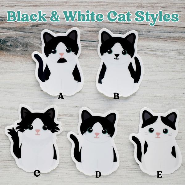 Looks Like My Cat! Black and white bicolor cat sticker
