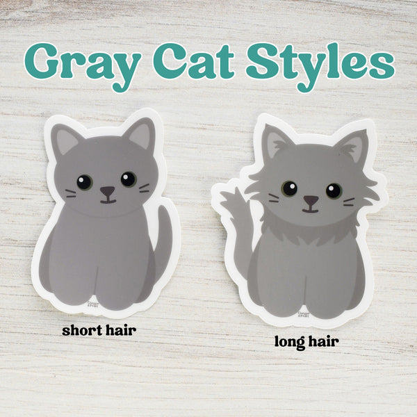 Looks Like My Cat! Gray cat sticker