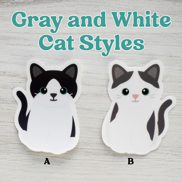 Looks Like My Cat! Gray and white bicolor cat sticker