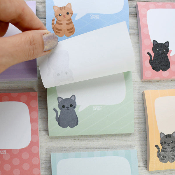 Gray Cat Post-It® Notes
