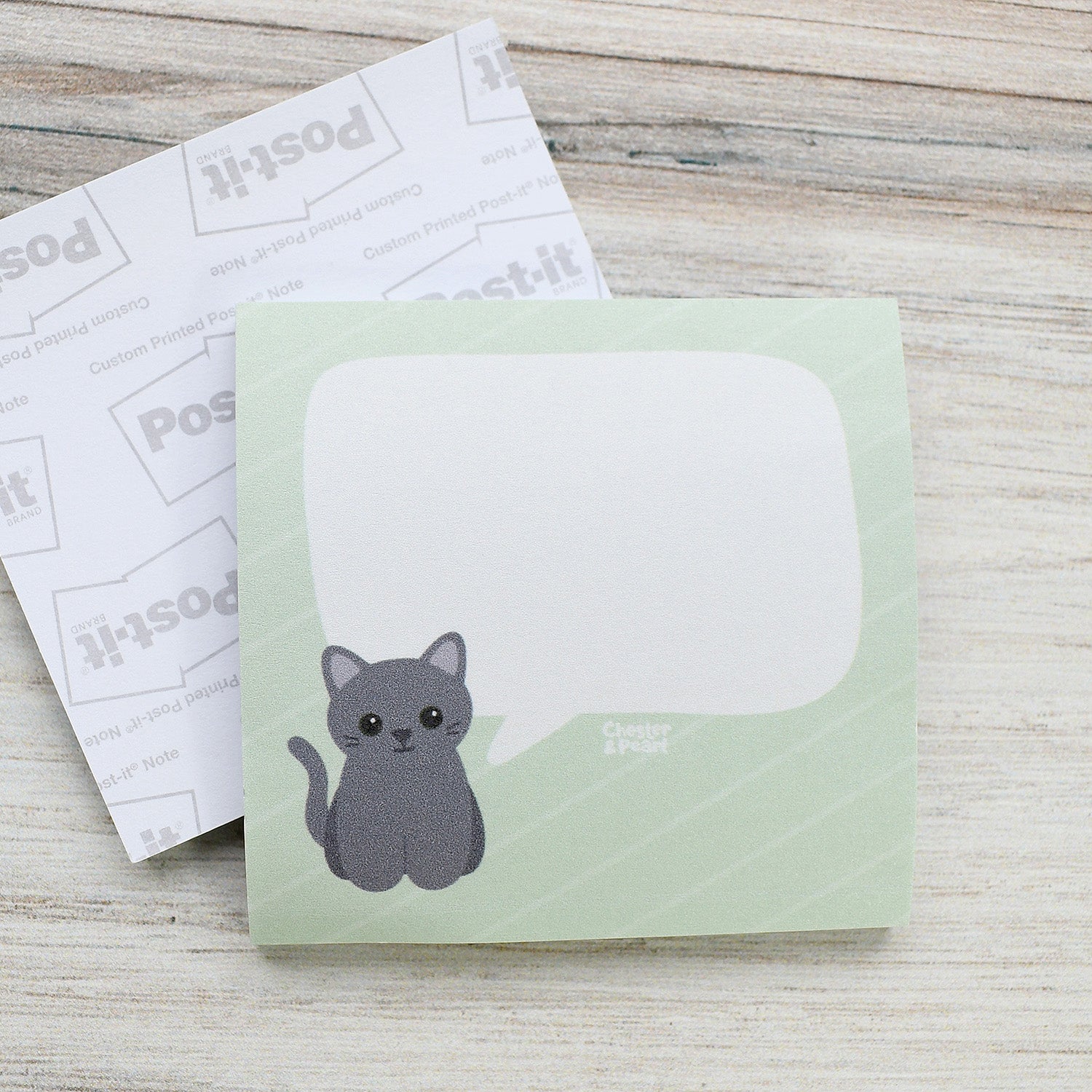 Gray Cat Post-It® Notes