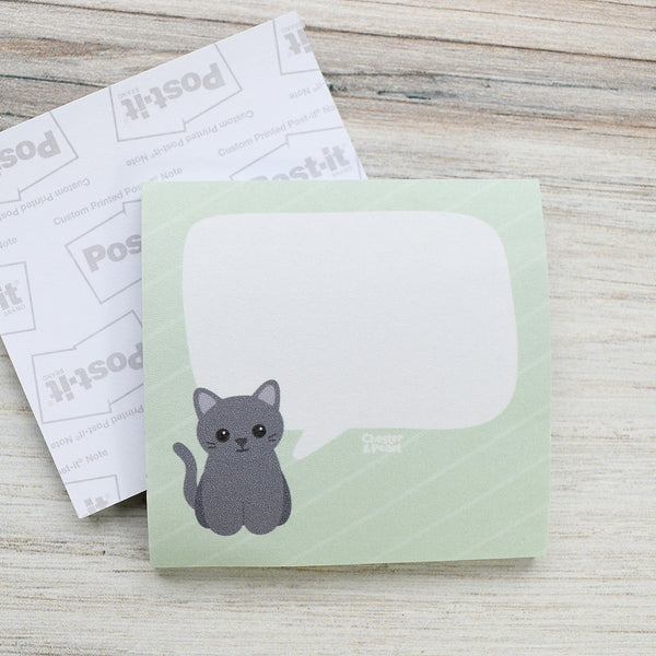 Gray Cat Post-It® Notes