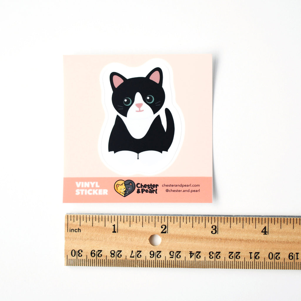 Looks Like My Cat! Black tuxedo cat sticker – Chester & Pearl