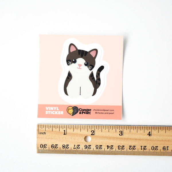 Looks Like My Cat! Tabby tuxedo cat sticker