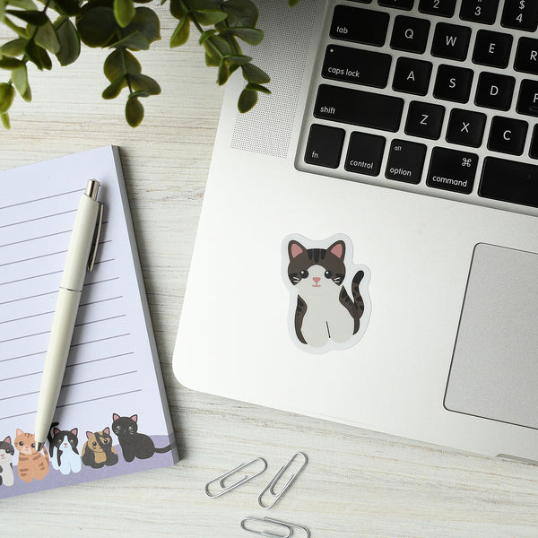 Looks Like My Cat! Tabby tuxedo cat sticker