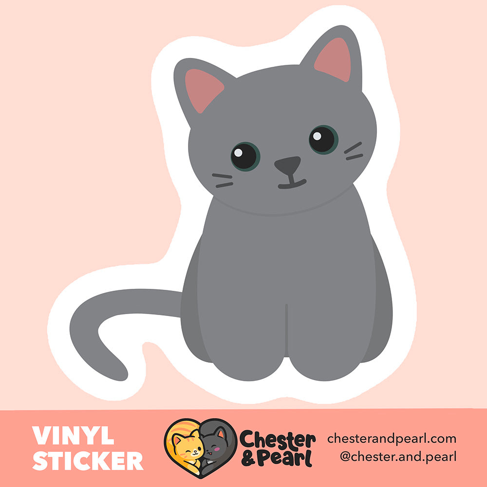 Looks Like My Cat! Gray tuxedo cat sticker – Chester & Pearl