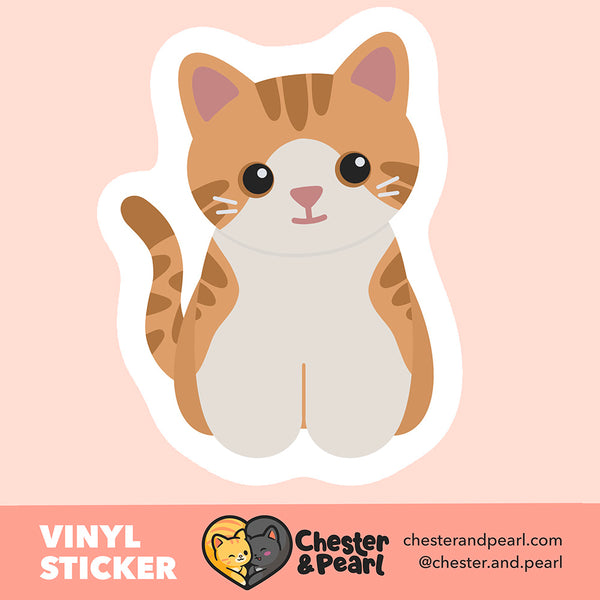 Looks Like My Cat! Orange and white cat sticker