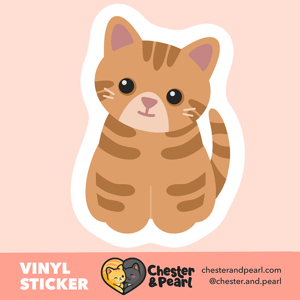 Looks Like My Cat! Orange tabby cat sticker