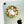 White Cat in Flowers 3-in. Round Vinyl Sticker