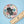 Gray Cat in Flowers 3-in. Round Vinyl Sticker